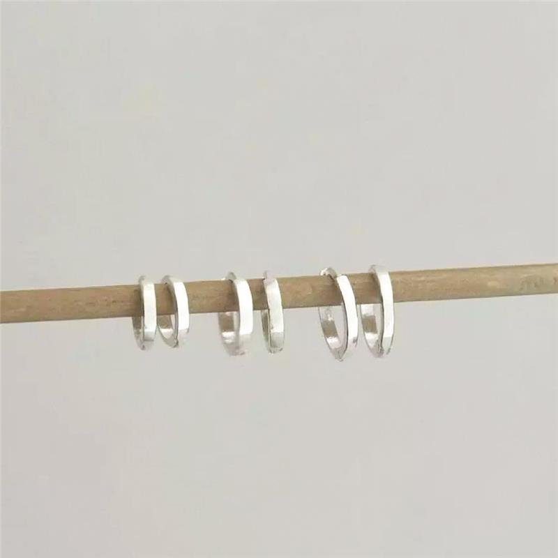 BRINCO TRIO ARGOLA LISA CLICK PRATA 925