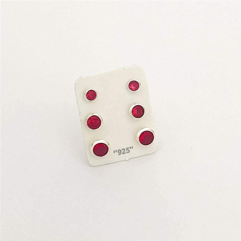 BRINCO TRIO P. LUZ VERMELHO PRATA 925