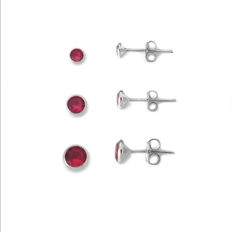 BRINCO TRIO P. LUZ VERMELHO PRATA 925