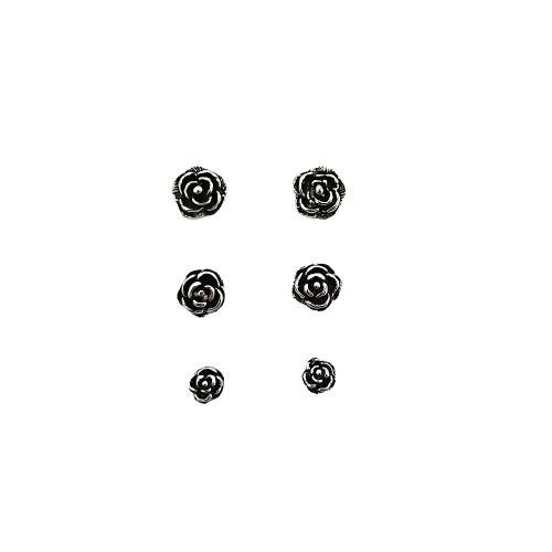 BRINCO TRIO FLOR BALI PRATA 925