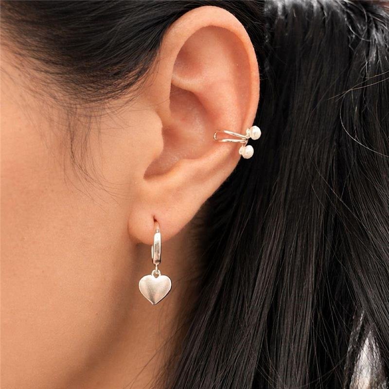 BRINCO PIERCING FAKE PÉROLA PRATA 925
