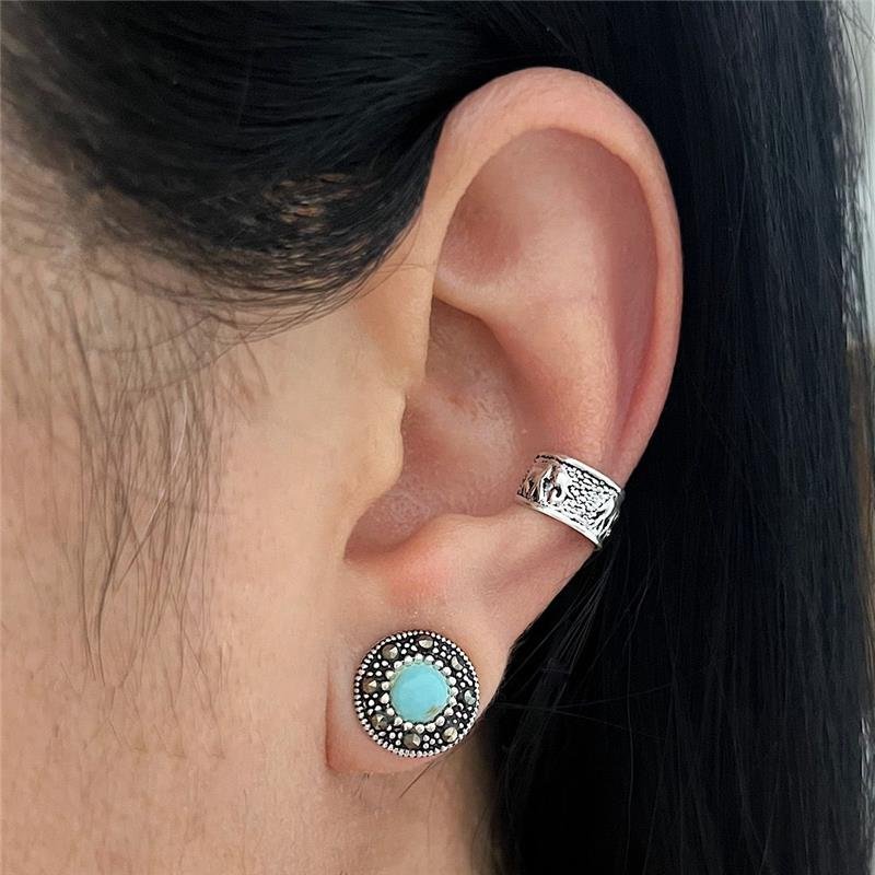 BRINCO PIERCING FAKE ELEFANTE BALI PRATA 925