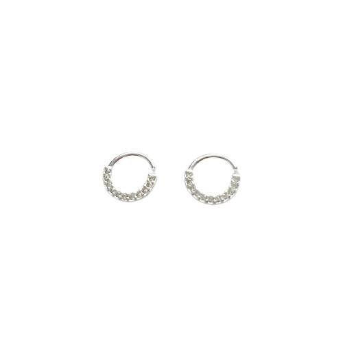 BRINCO PIERCING FURO CRAVEJADO PRATA 925