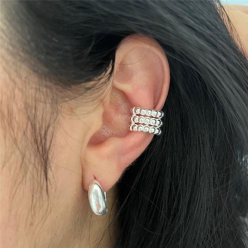 BRINCO PIERCING FAKE 3 FILEIRAS PRATA 925