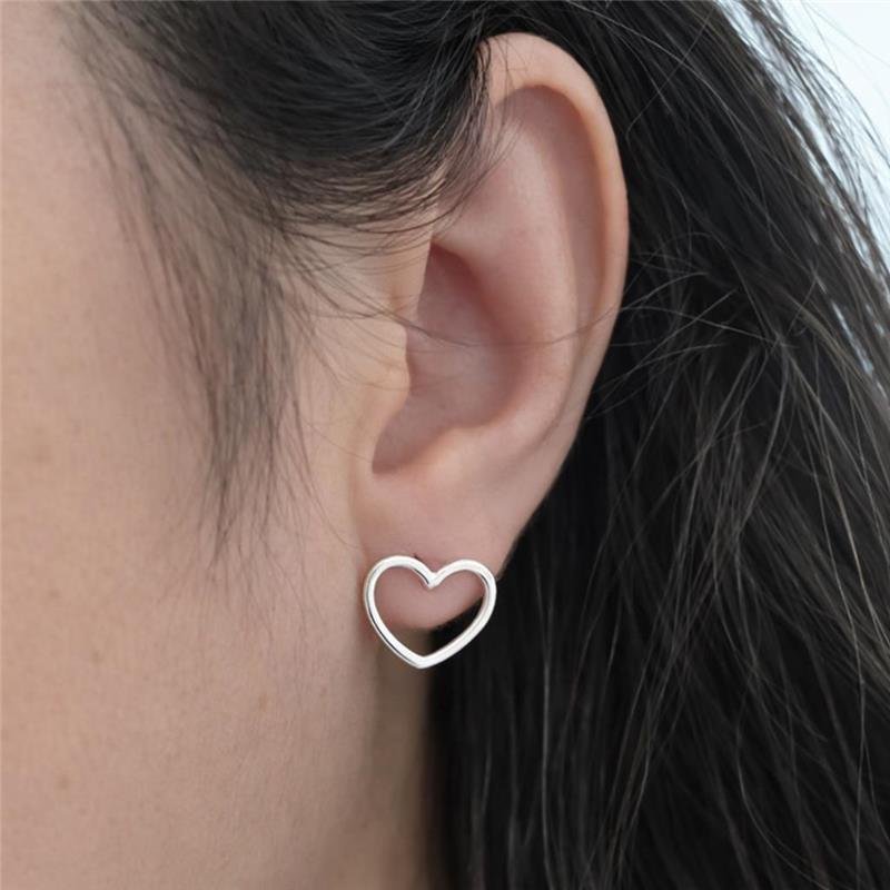 BRINCO CORAÇÃO VAZADO PRATA 925