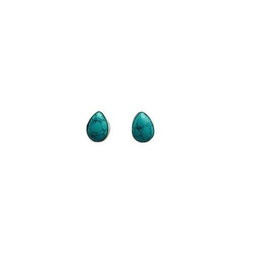 BRINCO TURQUESA GOTA PRATA 925