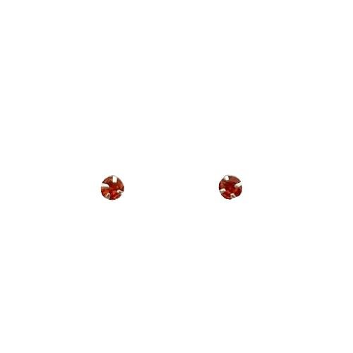 BRINCO TARRAXA BABY VERMELHO 3MM PRATA 925