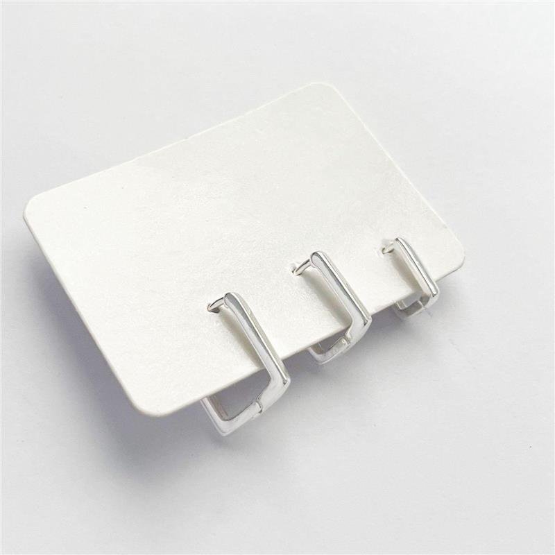 BRINCO RETANGULAR CLICK TRIO PRATA 925