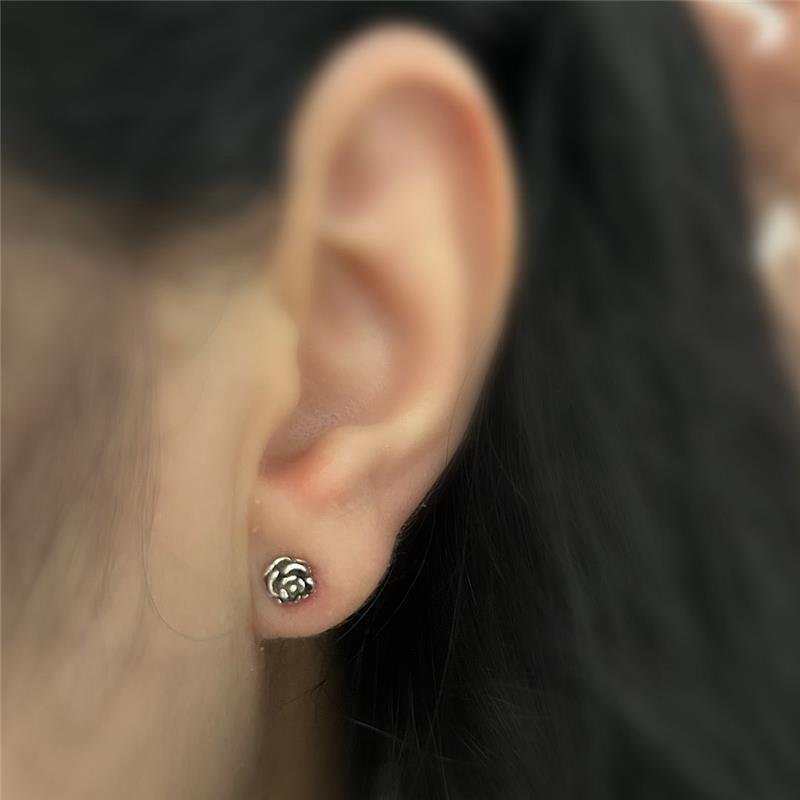 BRINCOS FLOR BALI PEQUENO PRATA 925