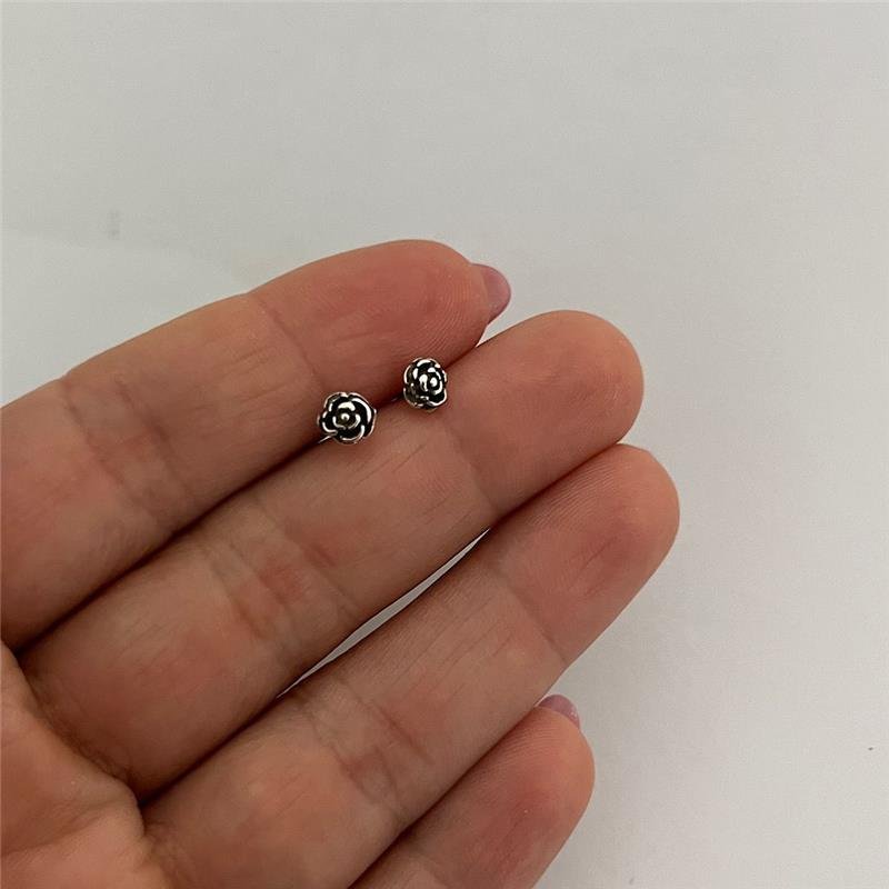 BRINCOS FLOR BALI PEQUENO PRATA 925