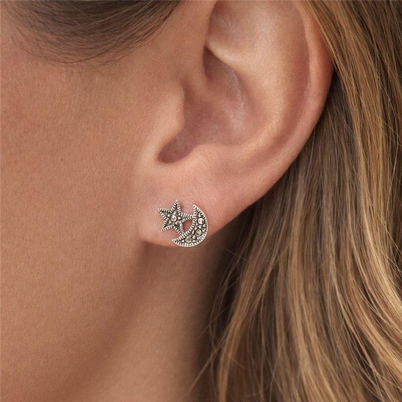 BRINCO LUA ESTRELA PRATA BALI 925