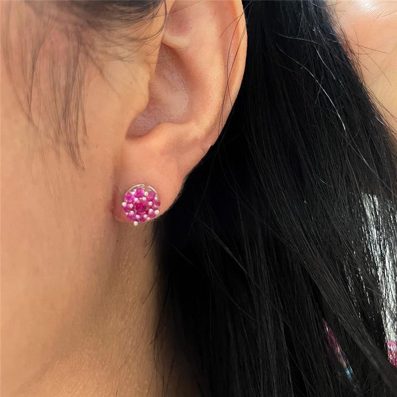BRINCO ZIRCÔNIA PINK PRATA 925