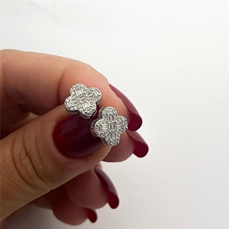 BRINCO INSPIRAÇÃO VANCLEEF CRAVEJADO PRATA 925