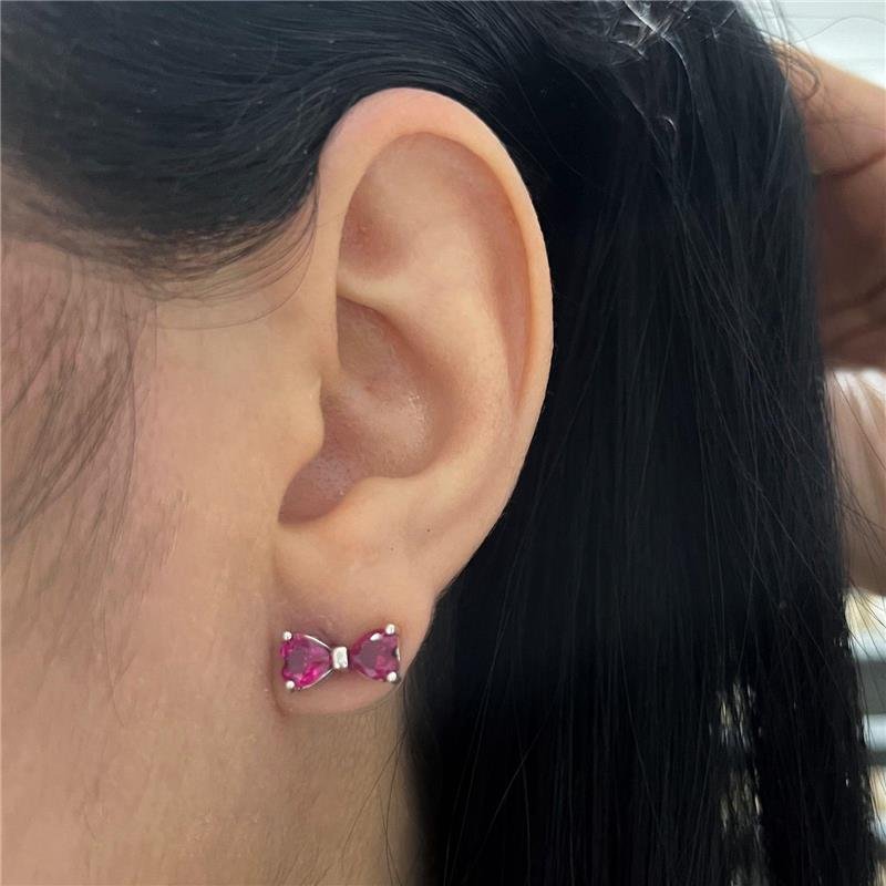 BRINCO LAÇO BRANCA DE NEVE PRATA 925