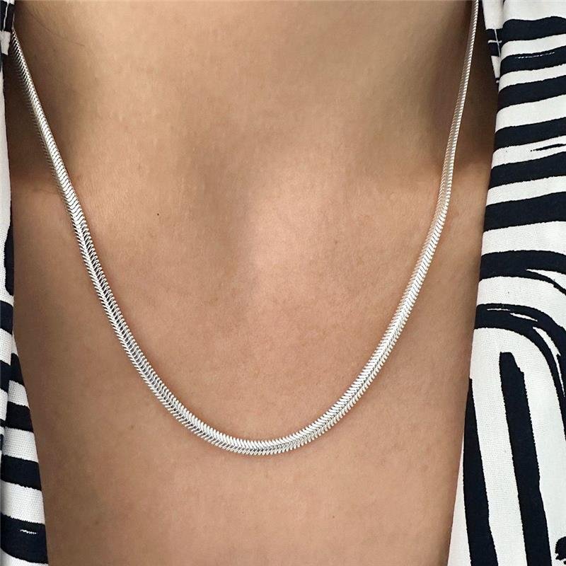 CORRENTE LACRAIA 45 CM 4MM PRATA ITALIANA 925