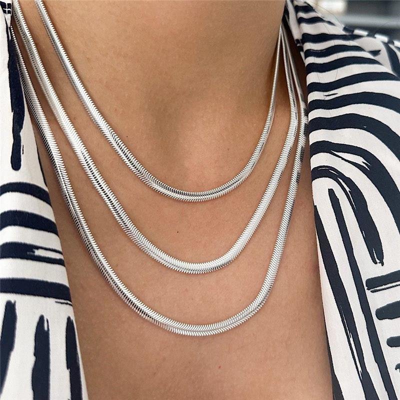 CORRENTE LACRAIA 45CM 5MM PRATA ITALINA 925