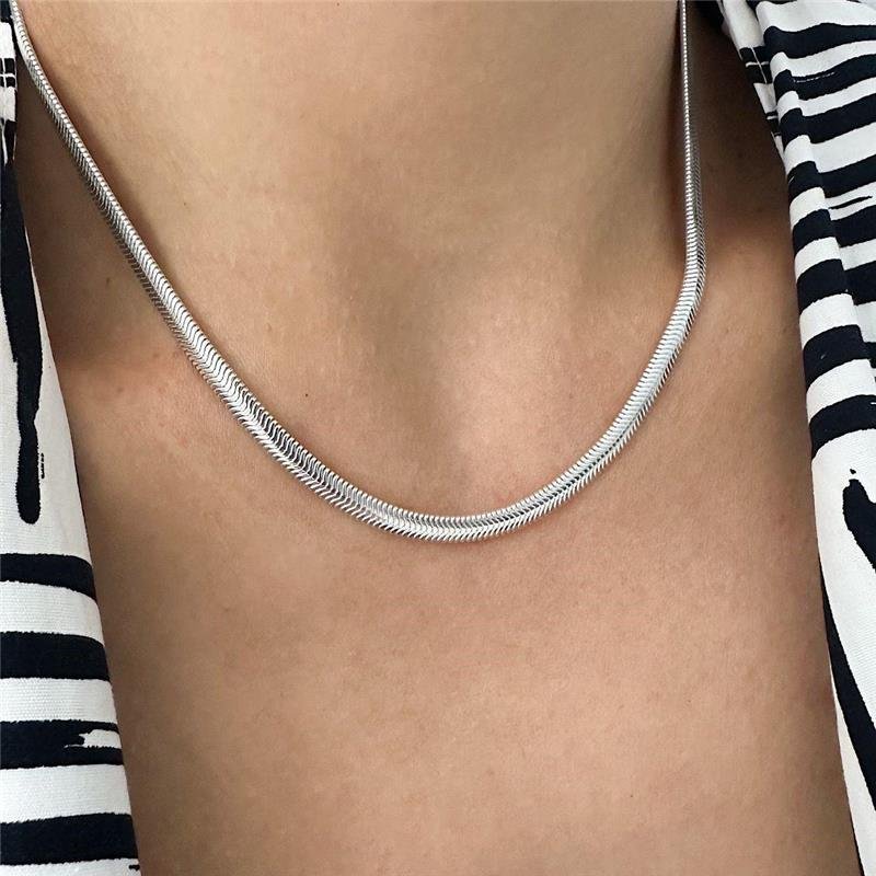 CORRENTE LACRAIA 40CM 5 MM PRATA ITALIN