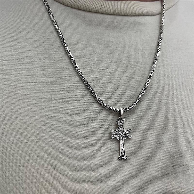 PINGENTE CRUZ ARO PRATA DE BALI 925