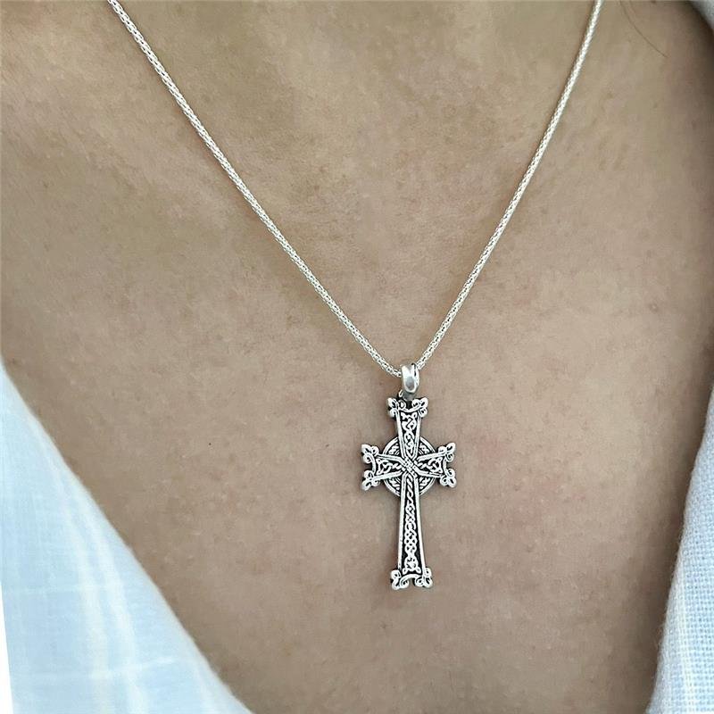 PINGENTE CRUZ ARO PRATA DE BALI 925