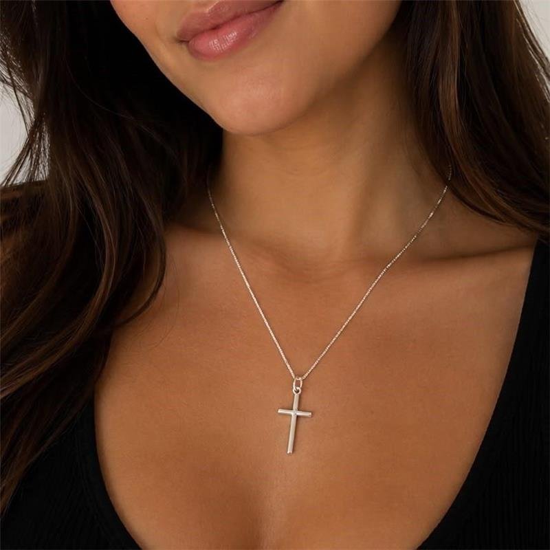 PINGENTE CRUZ UNISEX 2,4CM PRATA 925