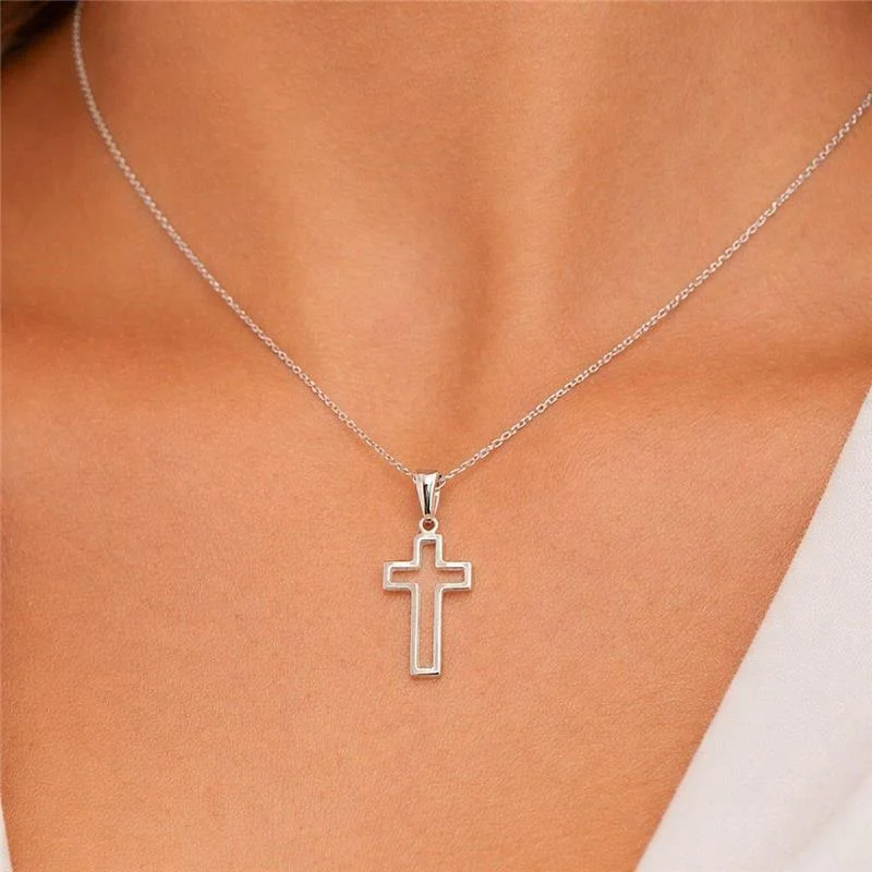 PINGENTE CRUZ VAZADA PRATA 925
