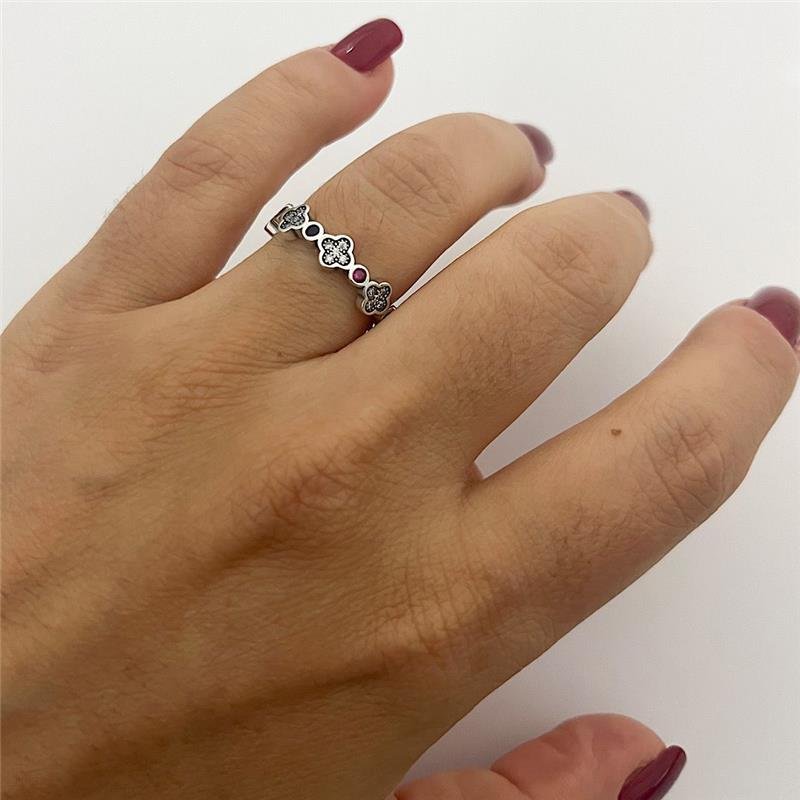 ANEL INSPIRAÇÃO VANCLEEF COLOR PRATA 925