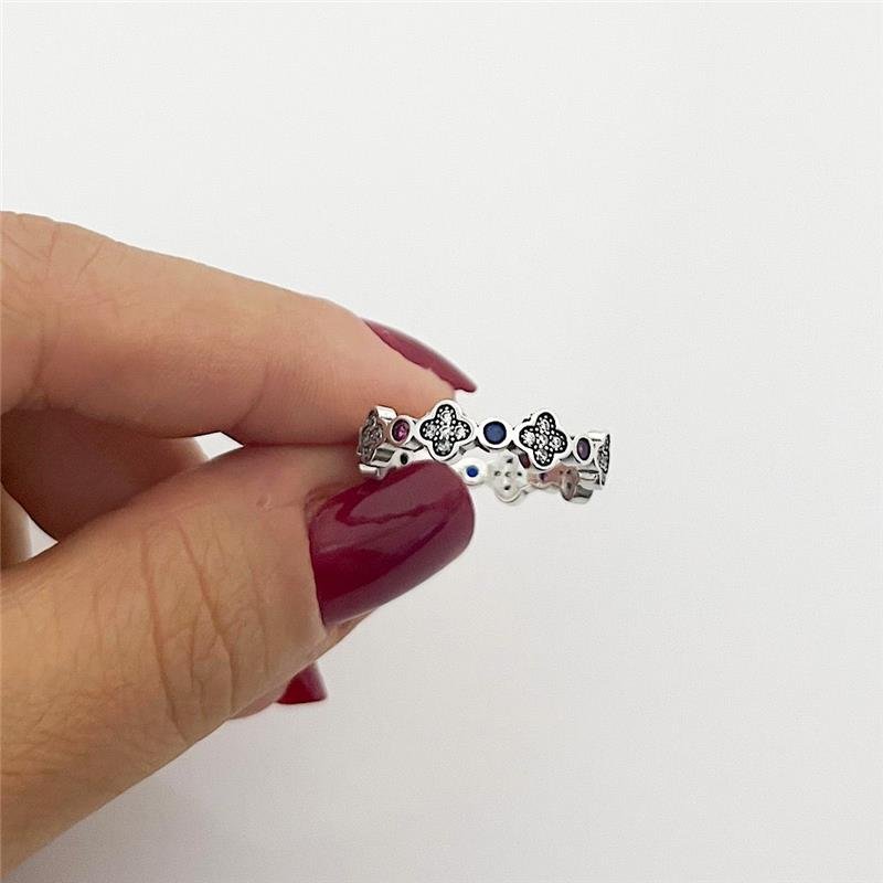 ANEL INSPIRAÇÃO VANCLEEF COLOR PRATA 925