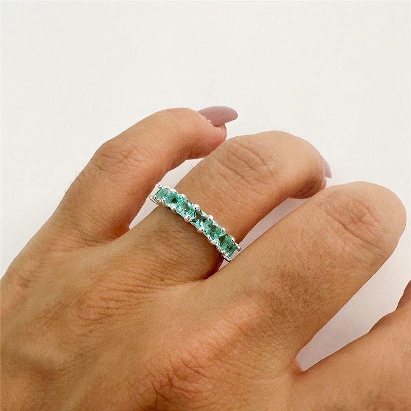 ANEL RIVIERA ZIRCONIA TURMALINA VERDE PRATA 925