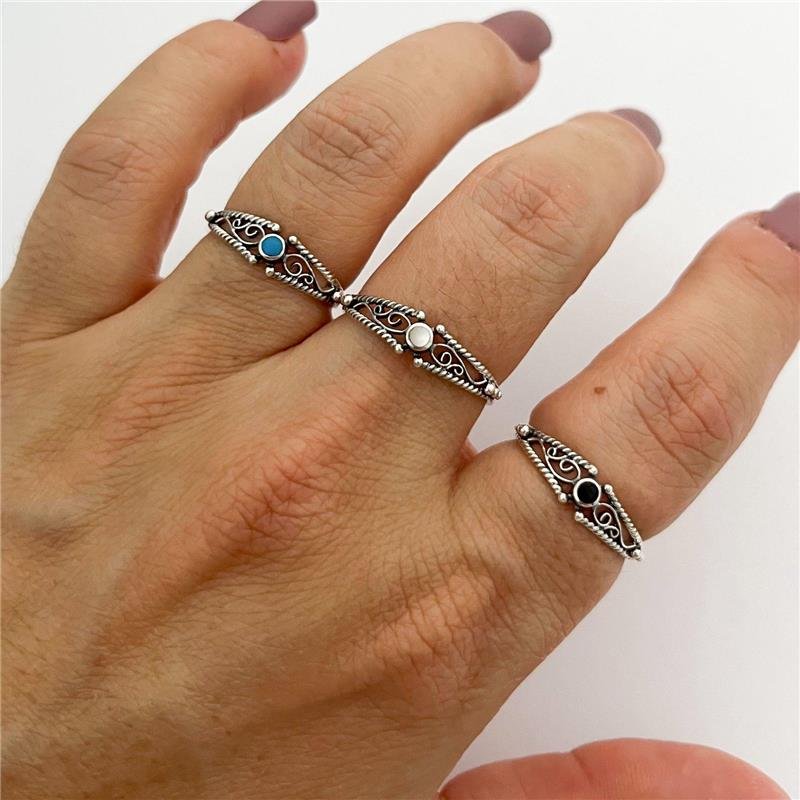 ANEL MADRE TRABALHADO PRATA 925