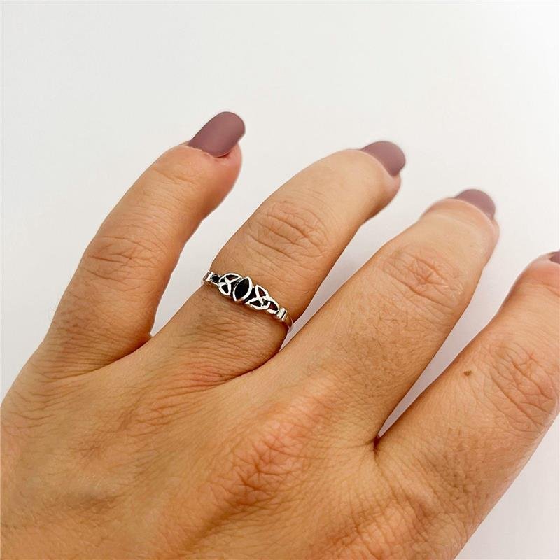 ANEL PEDRA ONIX PRATA 925