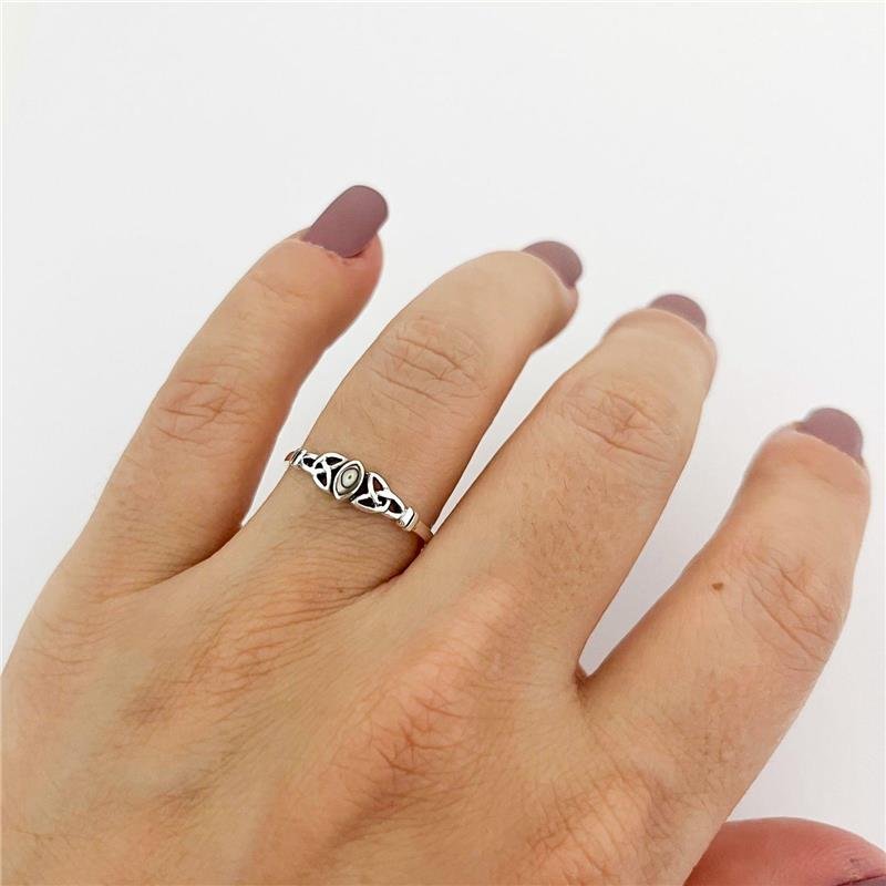 ANEL PEDRA ABALONE PRATA 925