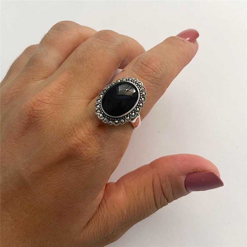 ANEL ONIX MARCASSITAS PRATA BALI 925