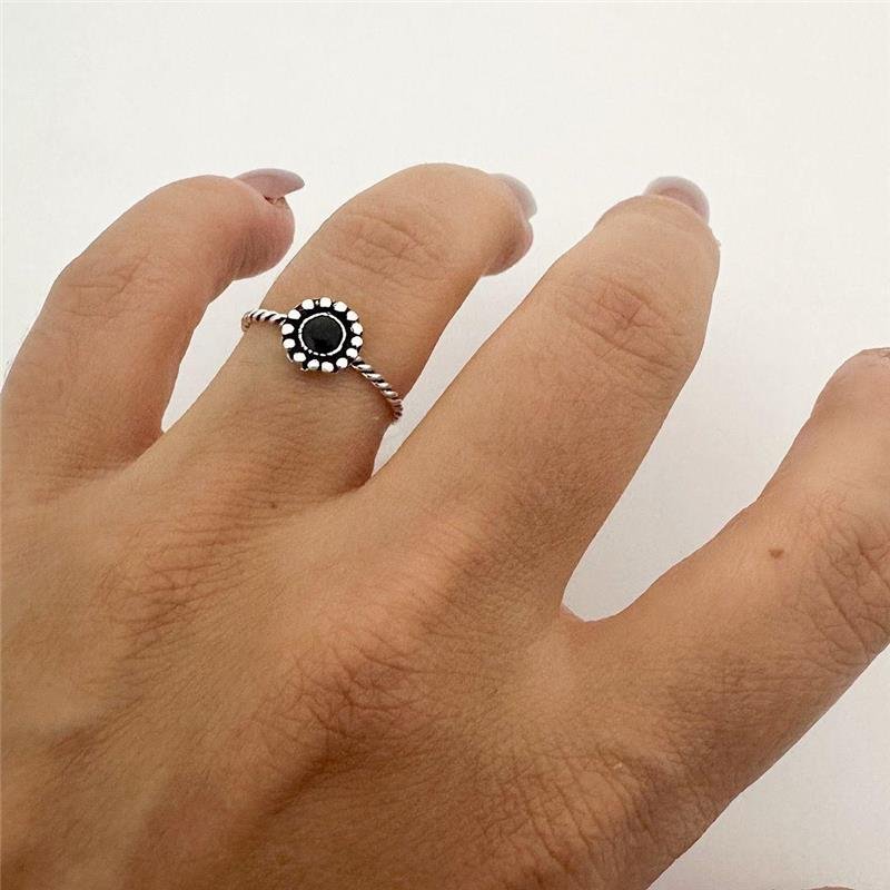 ANEL ÔNIX TORCIDO PRATA BALI 925