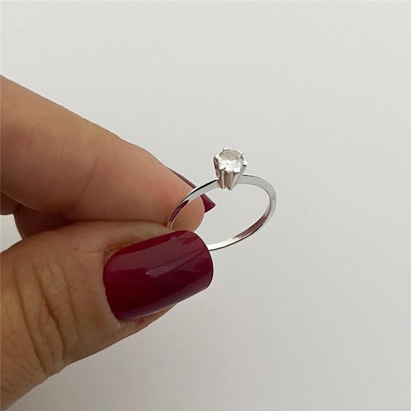 ANEL SOLITÁRIO 4MM PRATA 925