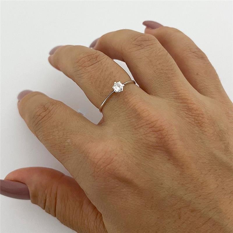 ANEL SOLITÁRIO 4MM PRATA 925