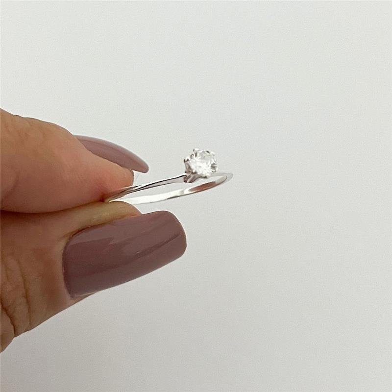 ANEL SOLITÁRIO 4MM PRATA 925
