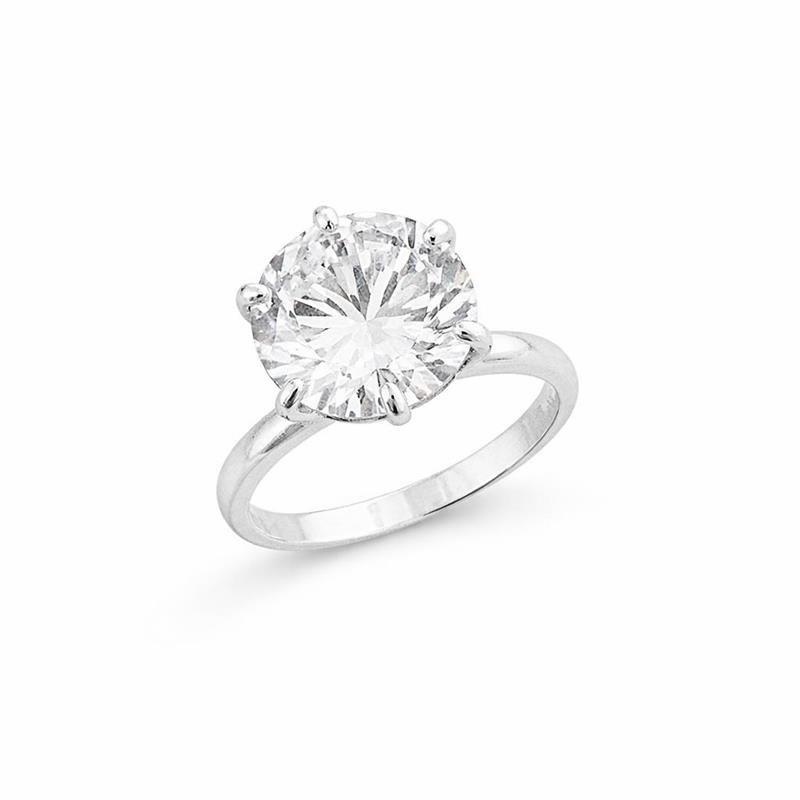 ANEL SOLITÁRIO 10MM PRATA 925