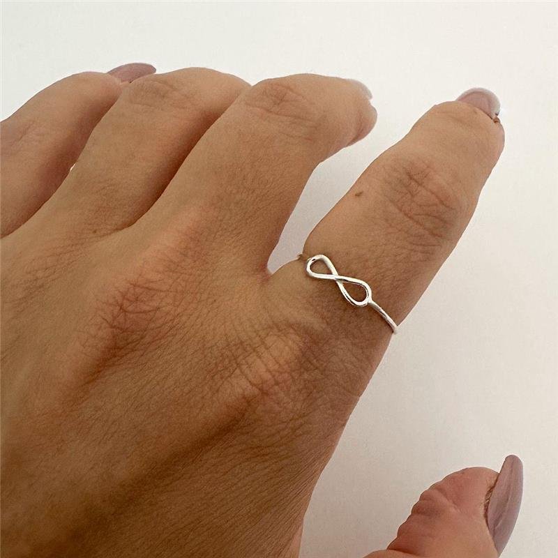 ANEL INFINITO DELICADO PRATA 925