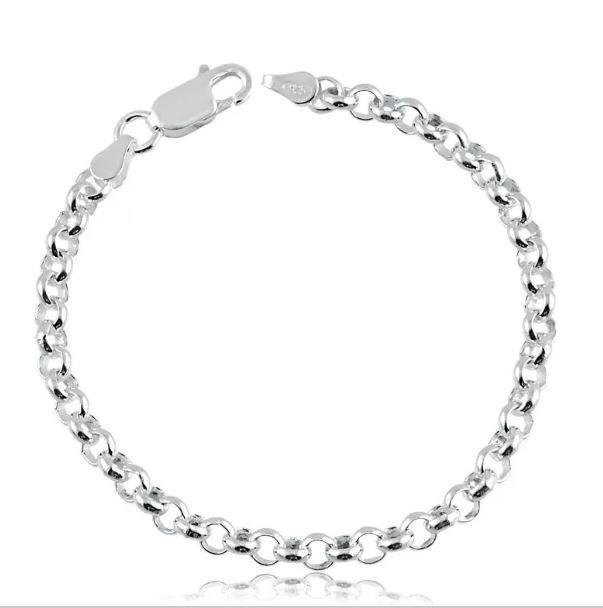 PULSEIRA ELO PORTUGUÊS GROSSA PRATA 925