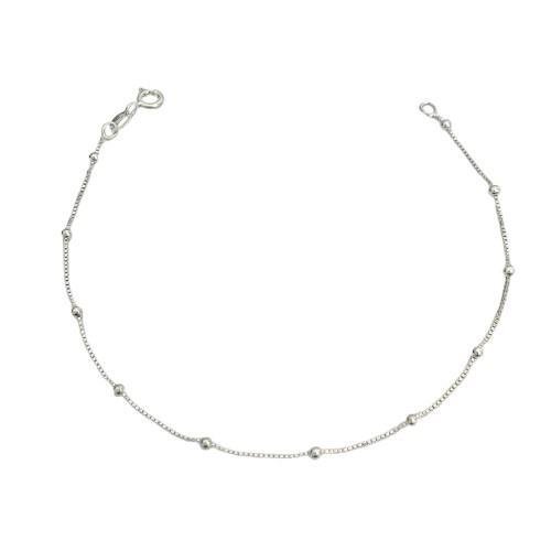 PULSEIRA GRUMEZINHA BOLINHAS 2MM PRATA 925