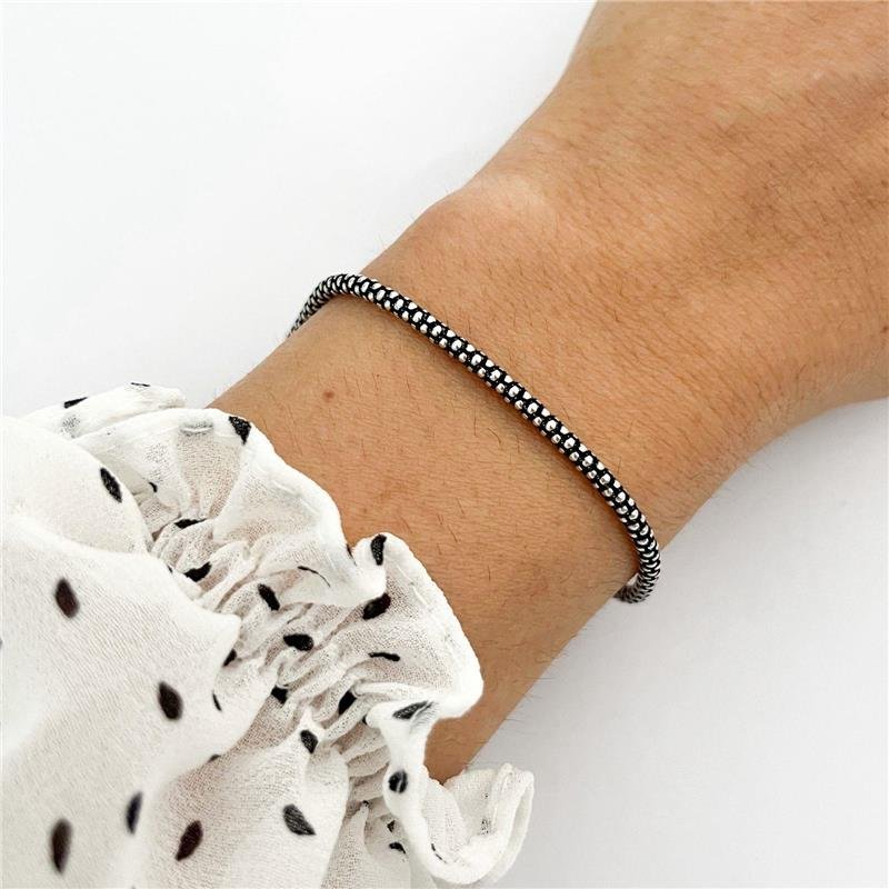 PULSEIRA PIPOCA BALI 18CM 2,5MM PRATA 925