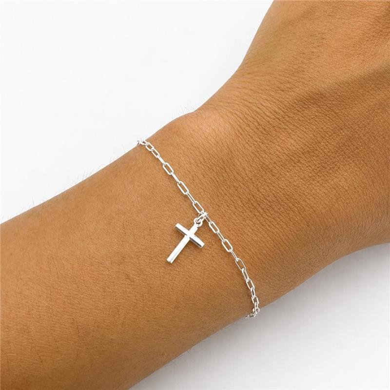 PULSEIRA CRUZ PENDURADA PRATA 925