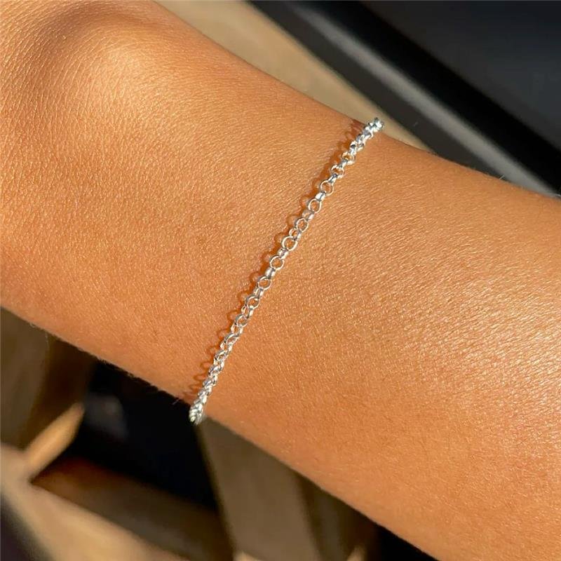 PPULSEIRA ELO PORTUGUÊS FININHA PRATA 925