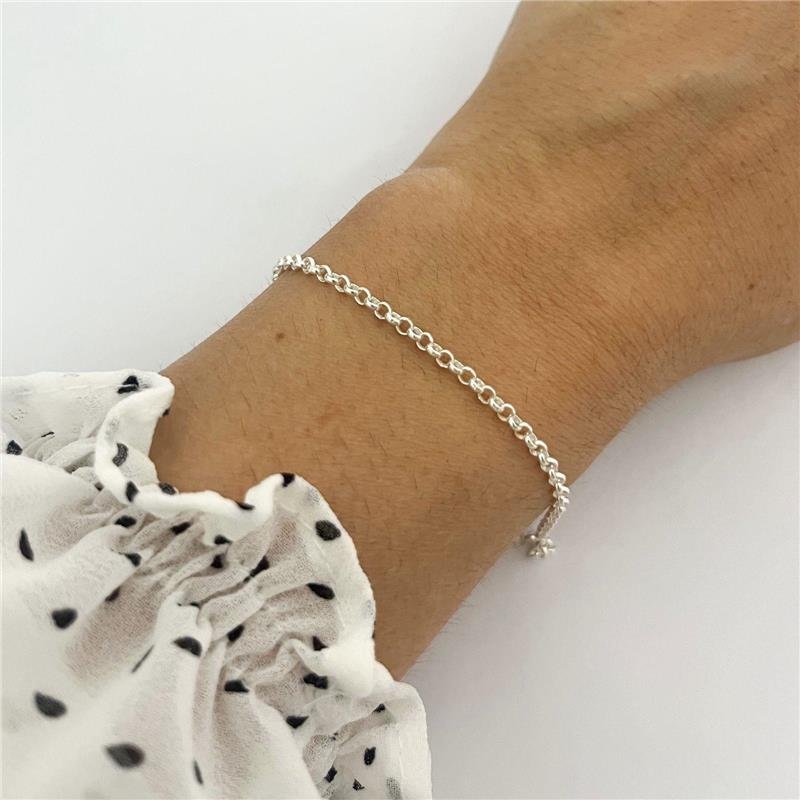 PULSEIRA ELO PORTUGUÊS MÉDIA 3MM PRATA 925