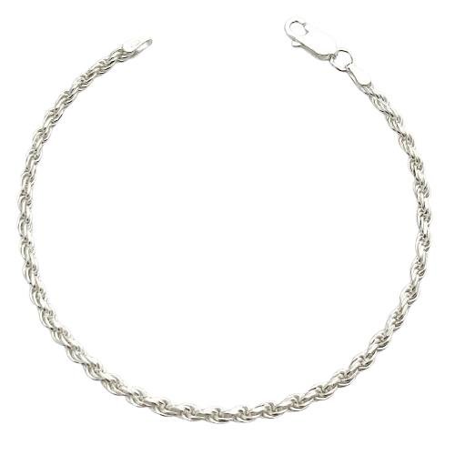PULSEIRA CORDÃO BAIANO GROSSA PRATA 925