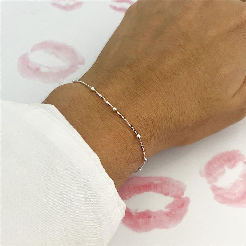PULSEIRAS VENEZIANA BOLINHA 2MM PRATA 925