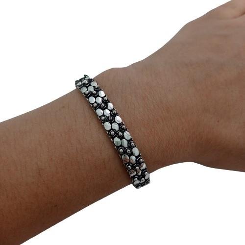 PULSEIRA PIKUM 3 FILEIRAS PRATA 925