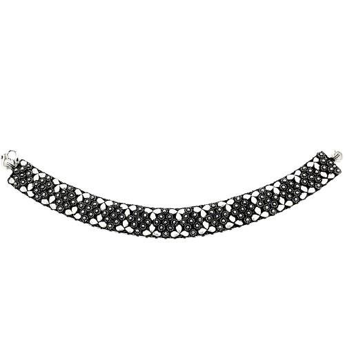 PULSEIRA PIKUM 5 CARREIRAS FLOR PRATA 925