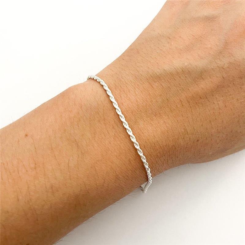 PULSEIRA CORDÃO BAIANO FINA PRATA 925