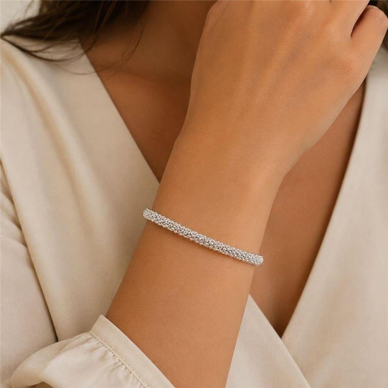 PULSEIRA PIPOCÃO FECHO BÓIA PRATA 925